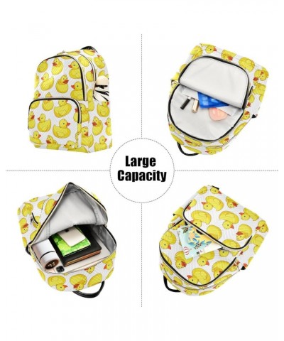 Cartoon Yellow Ducks Backpack Purse for Women Ladies Fashion Travel MiniShoulder Bags Back Pack Weekend Bag,S Small $14.88 Ba...