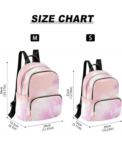 Backpack Purse for Women Sparkling Cloud Pink, Mini Fashion Backpack Lightweight Casual Daypack Shoulder Bag Travel Backpack,...