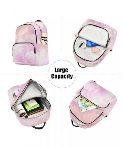 Backpack Purse for Women Sparkling Cloud Pink, Mini Fashion Backpack Lightweight Casual Daypack Shoulder Bag Travel Backpack,...