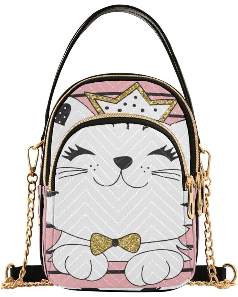 Small Crossbody Cell Phone Bag for Women, Cute Colorful Cat Paws Mini Over Shoulder Handbag Purse with Credit Card Slots Cat ...