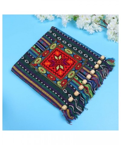 Pouch Crossbody Purse Creative Cultural Shoulder Bag Embroidery Octagonal Flower Bag Gift Tassel Bead Design Crossbody Fringe...