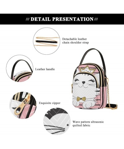 Small Crossbody Cell Phone Bag for Women, Cute Colorful Cat Paws Mini Over Shoulder Handbag Purse with Credit Card Slots Cat ...