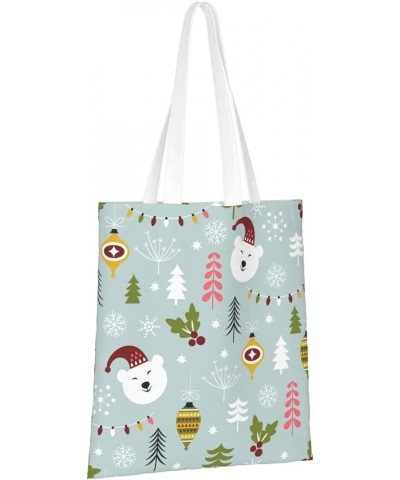 Merry Christmas Single Shoulder Fashion Canvas Tote Shopping Bags Handbags For Men And Women Merry Christmas36 $11.72 Totes