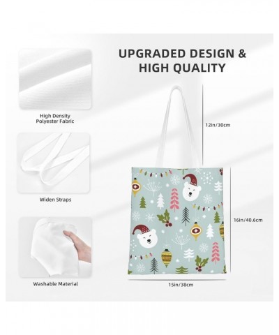 Merry Christmas Single Shoulder Fashion Canvas Tote Shopping Bags Handbags For Men And Women Merry Christmas36 $11.72 Totes