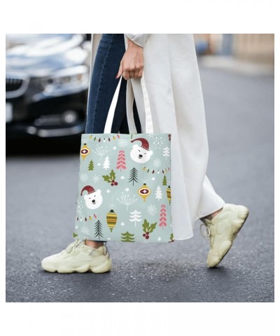 Merry Christmas Single Shoulder Fashion Canvas Tote Shopping Bags Handbags For Men And Women Merry Christmas36 $11.72 Totes