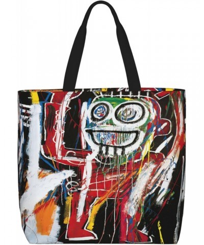 Jean Shirt Michel Artist Basquiat Women Tote Bag Large Capacity Shoulder Bags Casual Handbags Shopping Work Bag Grocery Bag $...