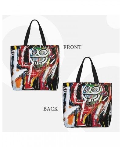 Jean Shirt Michel Artist Basquiat Women Tote Bag Large Capacity Shoulder Bags Casual Handbags Shopping Work Bag Grocery Bag $...