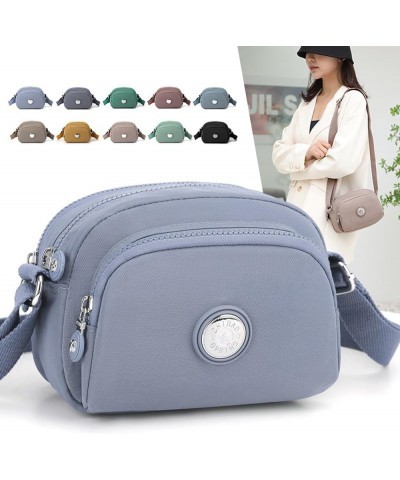 Simple women's bag nylon cloth small bag shoulder bag women's casual cross-body bag Light Purple $15.66 Shoulder Bags