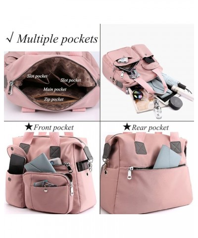 Women Lightweight Nylon Tote Bag Multiple Pockets Top Handle Handbag Ladies Work Purse Travel Crossbody Shoulder Bag Gray $32...