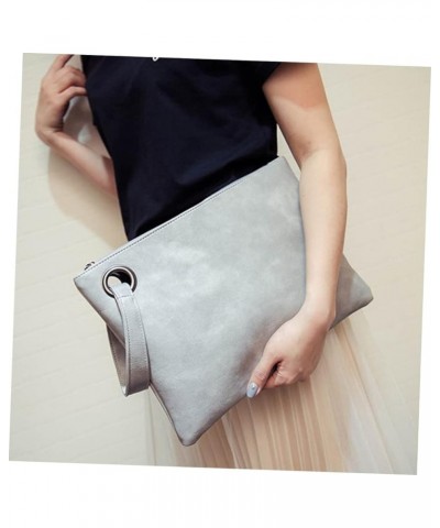 Zip Around Wallet Vintage Wallet Hand Purse for Women Clutch Bag Envelope Purse Hand Bag Envelope Bag Light Grey $9.01 Evenin...