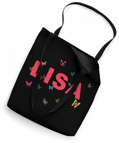 Lisa - Beautiful Name with Butterlfies Tote Bag $13.29 Totes