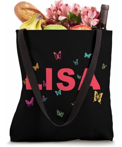 Lisa - Beautiful Name with Butterlfies Tote Bag $13.29 Totes