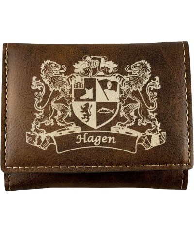 Hagen Irish Coat of Arms Rustic Leather Wallet $17.97 Wallets