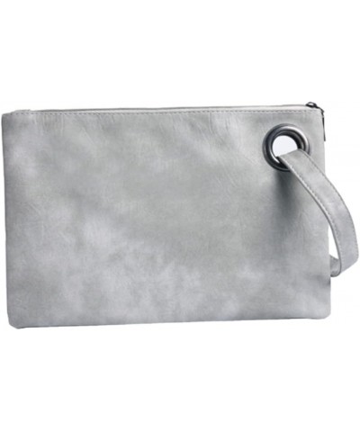 Zip Around Wallet Vintage Wallet Hand Purse for Women Clutch Bag Envelope Purse Hand Bag Envelope Bag Light Grey $9.01 Evenin...