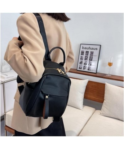 Women's backpack PU soft leather anti-theft leisure shoulder bag travelling shoulder bag. (Off white,one size) Khaki One Size...