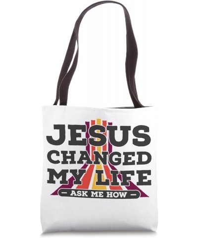 Jesus Changed My Life , ask me how Vintage Waymaker Faith Tote Bag $10.68 Totes