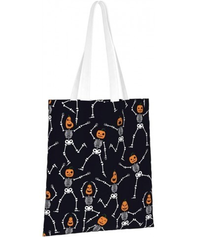 Halloween Skulls Single Shoulder Fashion Canvas Tote Shopping Bags Handbags For Men And Women Halloween Skulls44 $11.92 Totes