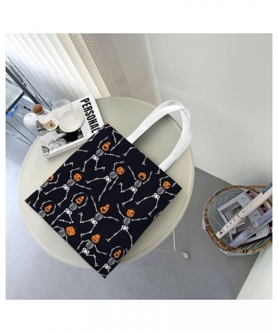 Halloween Skulls Single Shoulder Fashion Canvas Tote Shopping Bags Handbags For Men And Women Halloween Skulls44 $11.92 Totes