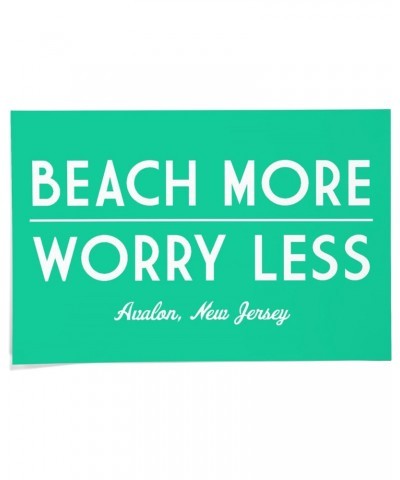 24x36 Inch Giclee Art Print Wall Decor, Avalon, New Jersey, Beach More Worry Less, Simply Said $25.99 Totes