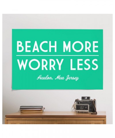 24x36 Inch Giclee Art Print Wall Decor, Avalon, New Jersey, Beach More Worry Less, Simply Said $25.99 Totes