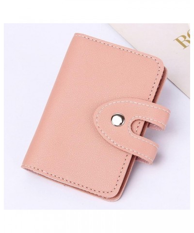 Fashion ID Long Wallet Solid Color Buttons Women Hasp Purse Multiple Card Slots Clutch Wallet and Purse (Pink, One Size) Pink...