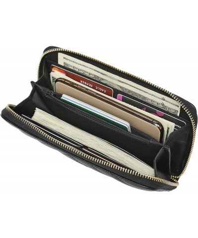 Women's Zip-Around Wallet & Phone Clutch with RFID Blocking, PU Vegan Leather (Olive) Black $13.43 Wallets