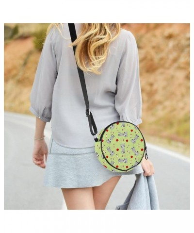 Horse Sun Moon And Flower Crossbody Bag for Women Teen Girls Round Canvas Shoulder Bag Purse Tote Handbag Bag Multi18 $12.17 ...