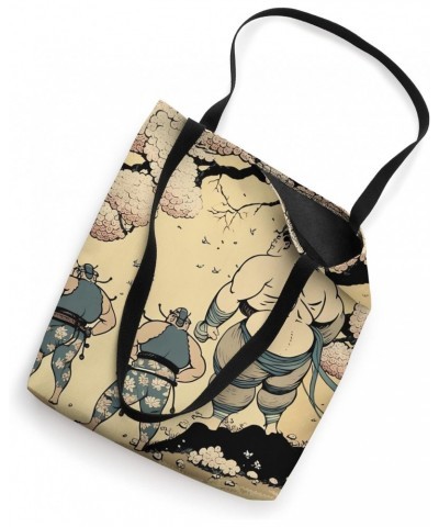 Sumo Wrestler in Cherry Blossom Wonderland Tote Bag $11.28 Totes