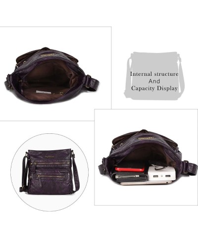 Crossbody Bags for Women,Ultra Soft Leather Purses for Women Pink/Black $16.20 Shoulder Bags