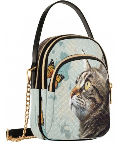 Cat Butterfly Blue Joko lvery Cross Body Purse Chain Crossbody Bags Shoulder Bag Handbag for Women Work Gifts $9.46 Crossbody...