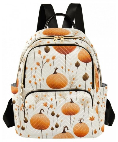 Cute Black Cat Pumpkins Halloween Women Fashion Backpacks, Small Travel Backpack for Women, Womens Vacation Backpack, S Pumpk...