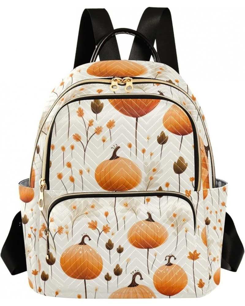 Cute Black Cat Pumpkins Halloween Women Fashion Backpacks, Small Travel Backpack for Women, Womens Vacation Backpack, S Pumpk...