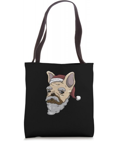 Christmas Santa Dog Bull Dog Tote Bag $10.00 Totes