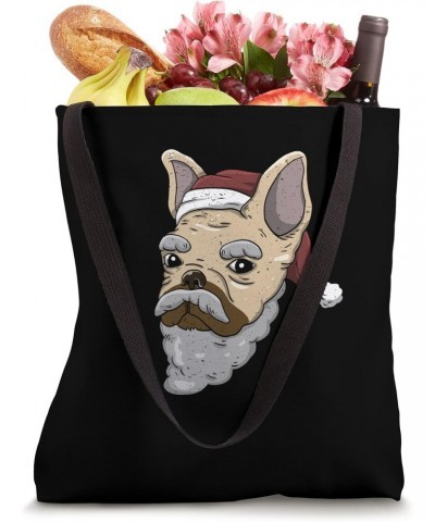 Christmas Santa Dog Bull Dog Tote Bag $10.00 Totes